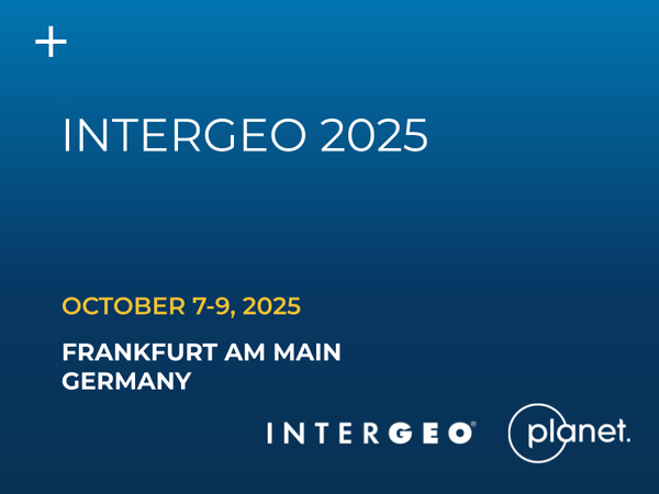 October 7-9, 2025 - Meet the Planet team at the world's leading trade fair for geodesy, geoinformation, and land management.